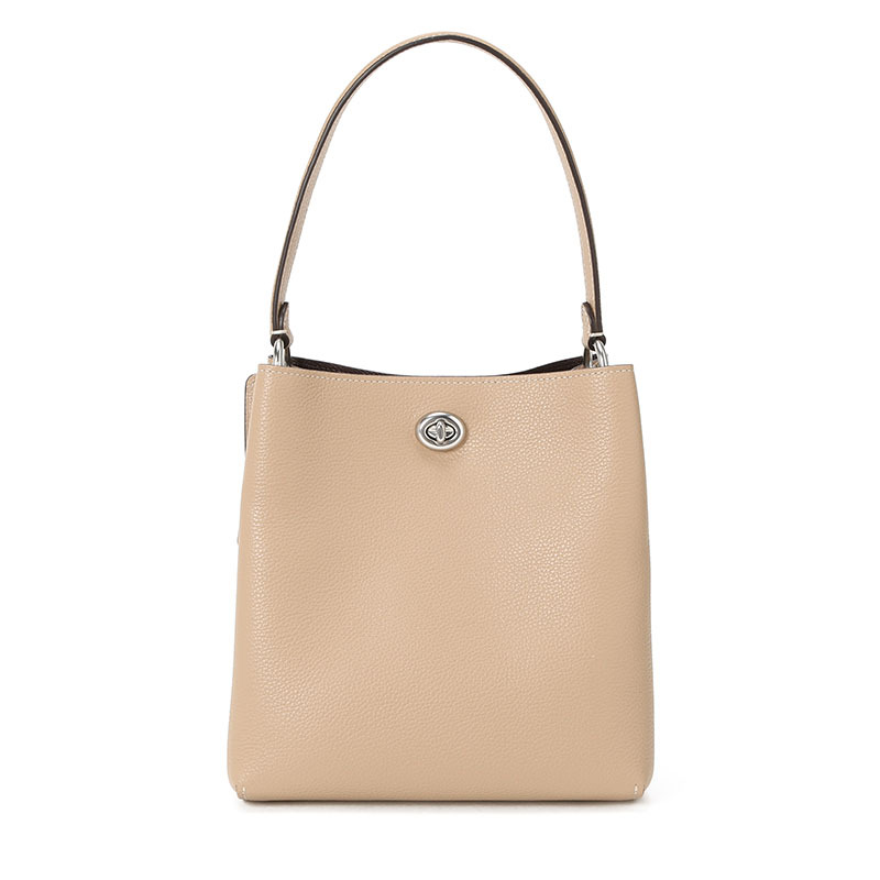 COACH 蔻驰 女包 CHARLIE 水桶包单肩包21 椭圆扣粒面皮89102金扣