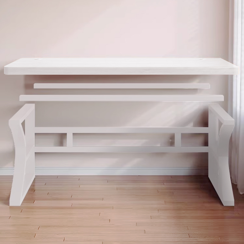 中豫鑫泽ZYXZ5040237 实木电脑桌台式书桌卧室家用办公桌 1.2米白色高清大图