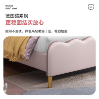 兰秀家居 床 儿童床现代简约轻奢双人床实木床1.8m家用储物主卧床1.5m欧式大床软包意式极简皮艺床卧室家具