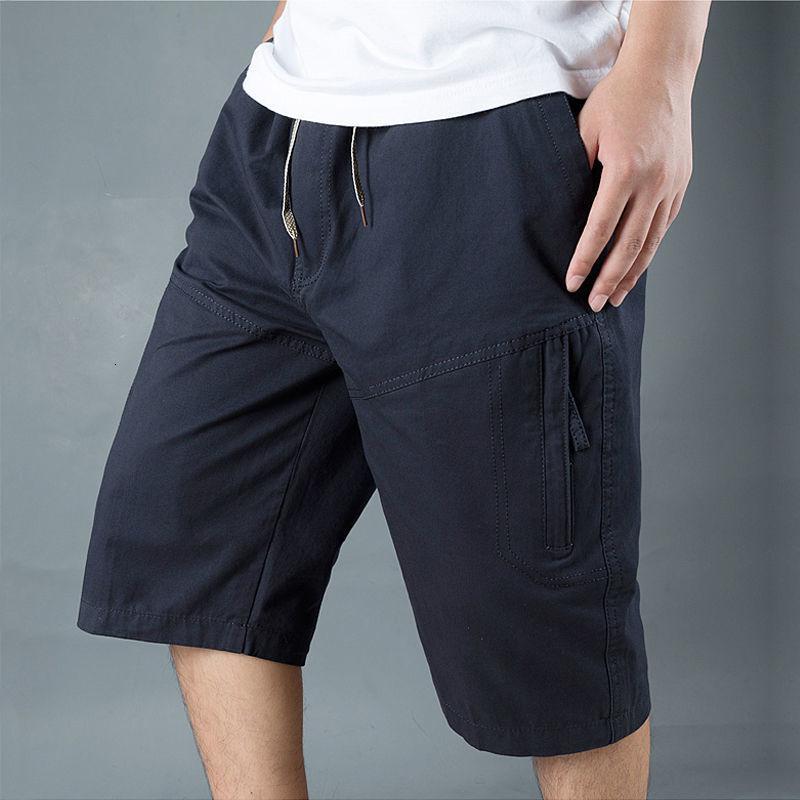 中年七分裤男爸爸装宽松大码休闲中裤子中老年人外穿工装裤男串得起