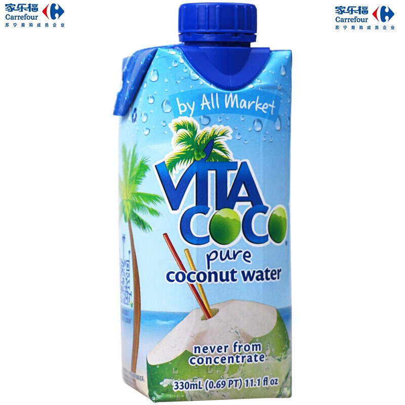 唯他可可天然椰子水原味330ml