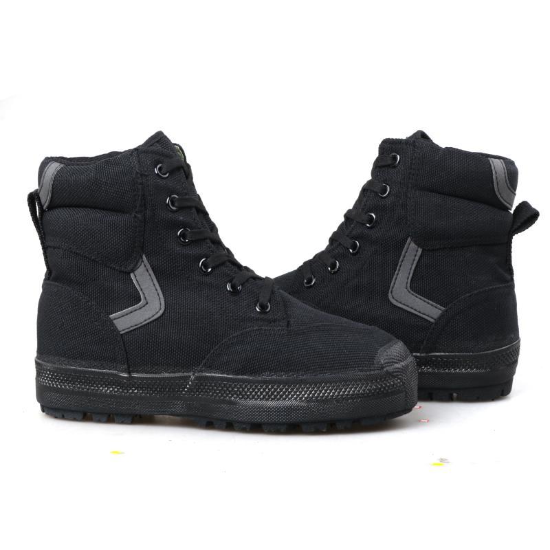 3539高帮095系列防滑防臭耐磨胶鞋3448码黑色