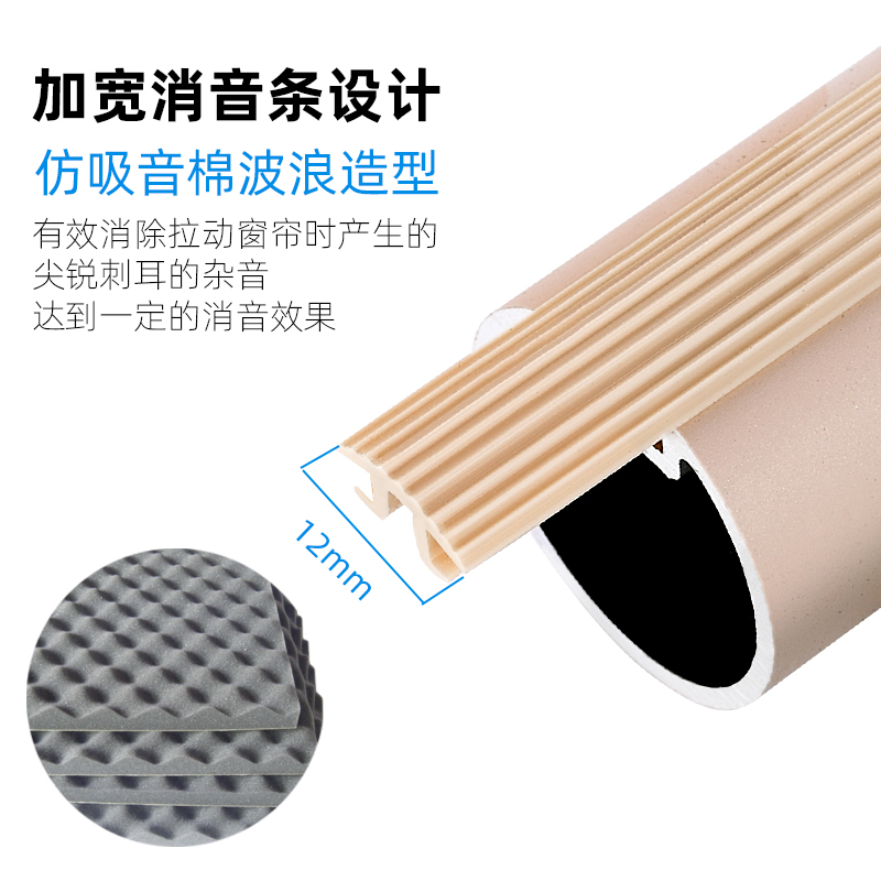 添福运 罗马杆窗帘杆加厚铝合金窗帘杆特厚彩色罗马杆单杆双杆窗帘轨道单杆窗帘杆子支架侧装顶装窗帘支撑杆高清大图