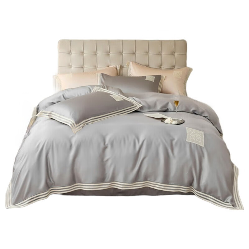 天山柔 200*230cm 60天丝索菲亚 四件套 (计价单位:套) 灰色高清大图