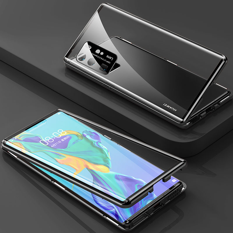 圣幻 [镜头保护]华为P40/mate30pro/mate20x手机壳P30pro/P20保护套潮金属边框玻璃全包防摔壳