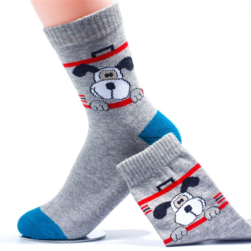 浪莎儿童袜子春秋纯棉男孩中筒中大童全棉冬天厚款男童秋冬季棉袜
