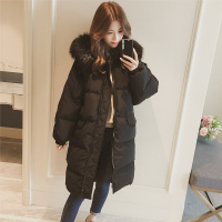 情娇婷(QINGJIAOTING)韩版ins过膝棉服冬季女装外套加厚棉袄学生面包服棉衣女中长款潮