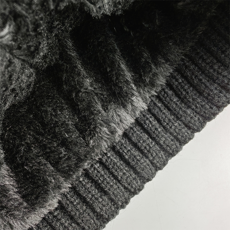鸽护 毛线帽 GH162QDK-黑色 顶高清大图