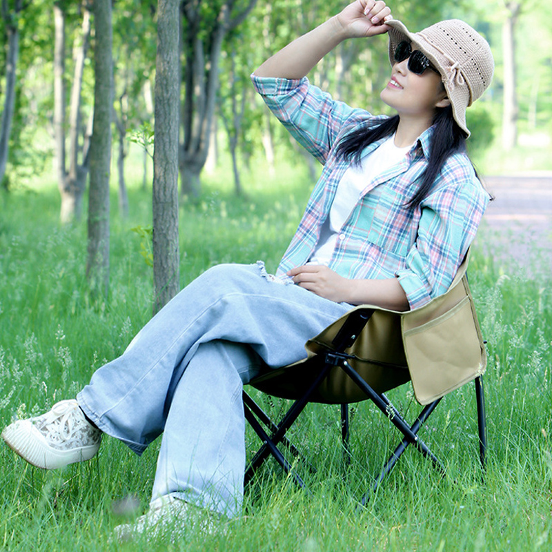 三极户外(Tri-Polar) TP8823户外折叠月亮椅露营便携折叠凳午休椅 (计价单位:把) 卡其色高清大图