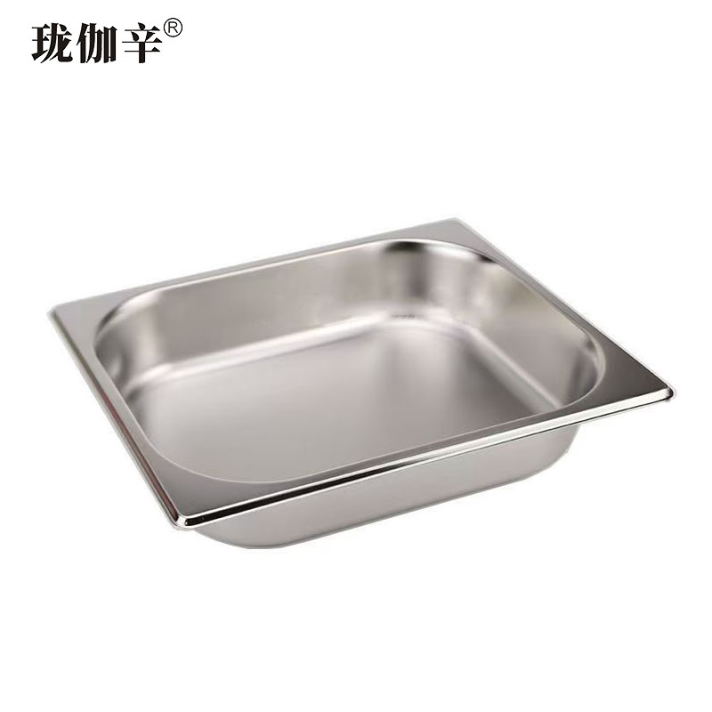 珑伽辛 不锈钢份数盆分餐盒 1/2盆330*265*65mm/个