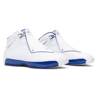 耐克篮球鞋Air Jordan18 Retro AJ18乔丹中帮男士篮球鞋运动休闲实战战靴奇才蓝白公牛红