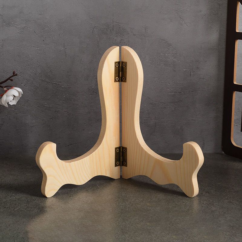 普洱茶饼架子摆件架工艺品瓷盘架展示盘装饰盘相框表实木支架托架180