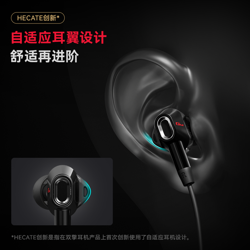 EDIFIER/漫步者GM400双擎3.5mm接口有线耳机入耳式电竞游戏专用听声辨位高清大图