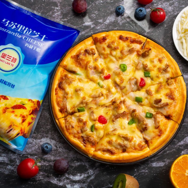 堡兰特马苏里拉芝士碎拉丝家用披萨芝士家庭装焗饭奶酪块拉丝商披萨酱