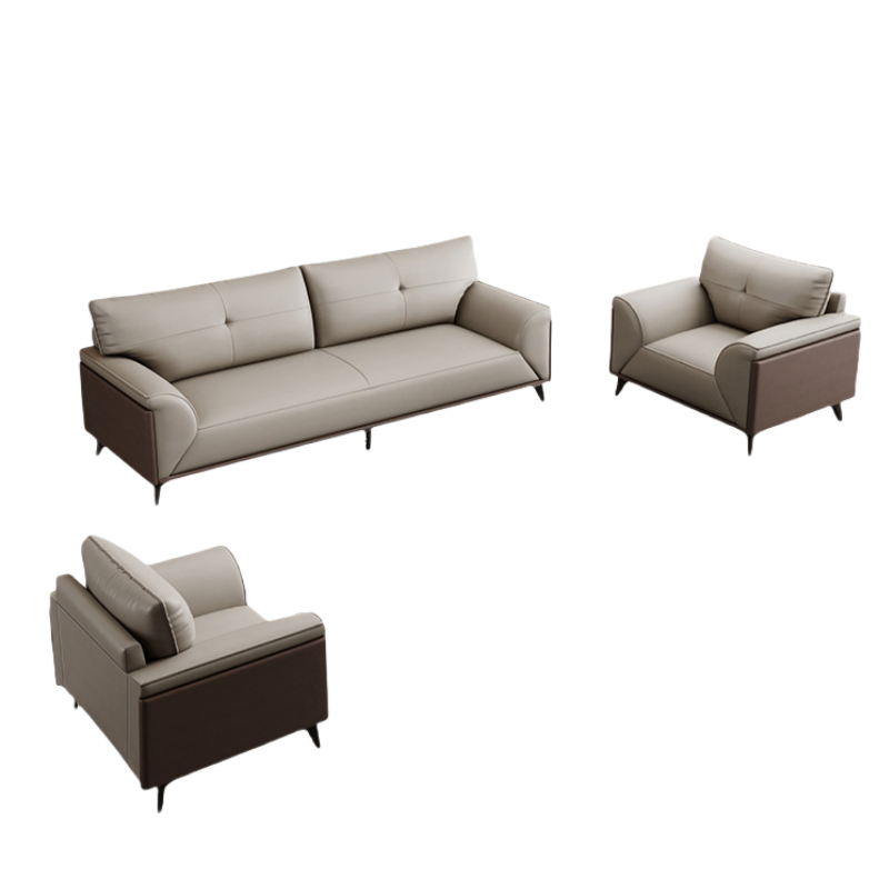 智叶舟办公沙发组合200*85*92cm(3+1+1)套高清大图