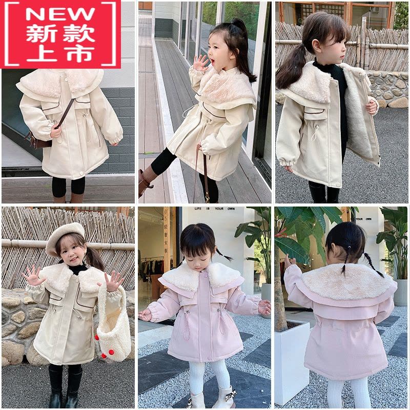 可莉允女童棉服冬款棉衣时髦宝宝加厚小香风皮衣冬装外套儿童加绒派克服图片