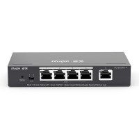 锐捷(Ruijie)RG-ES205C-P 企业级办公监控工程交换器 宿舍监控分流器 网线分线器 黑色