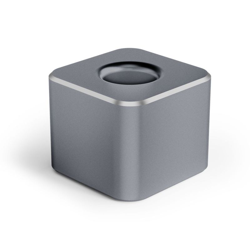 籁美达 B1铝合金笔座 高端大气创意办公室方形笔筒文具用品 38*38*30mm 5个 灰色