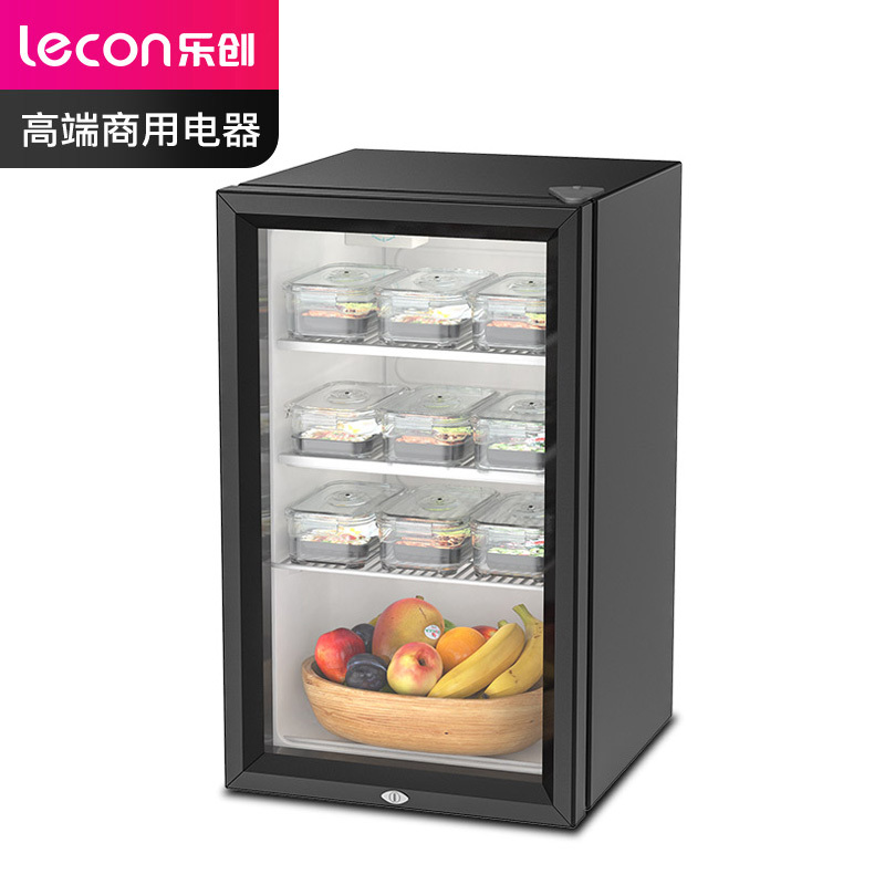 乐创 lecon 商用食品留样柜75L饮料冷柜 台式家用商用冷藏保鲜展示柜 LC-SC-75