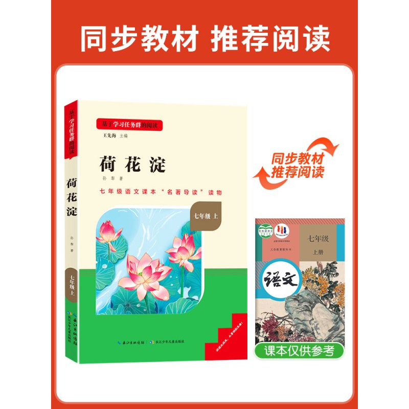 七年级选读[荷花淀] [正版]荷花淀原著七年级上册选读书完整版初中语文课外读物初一名著中学课外阅读书籍长江少年儿童出版社