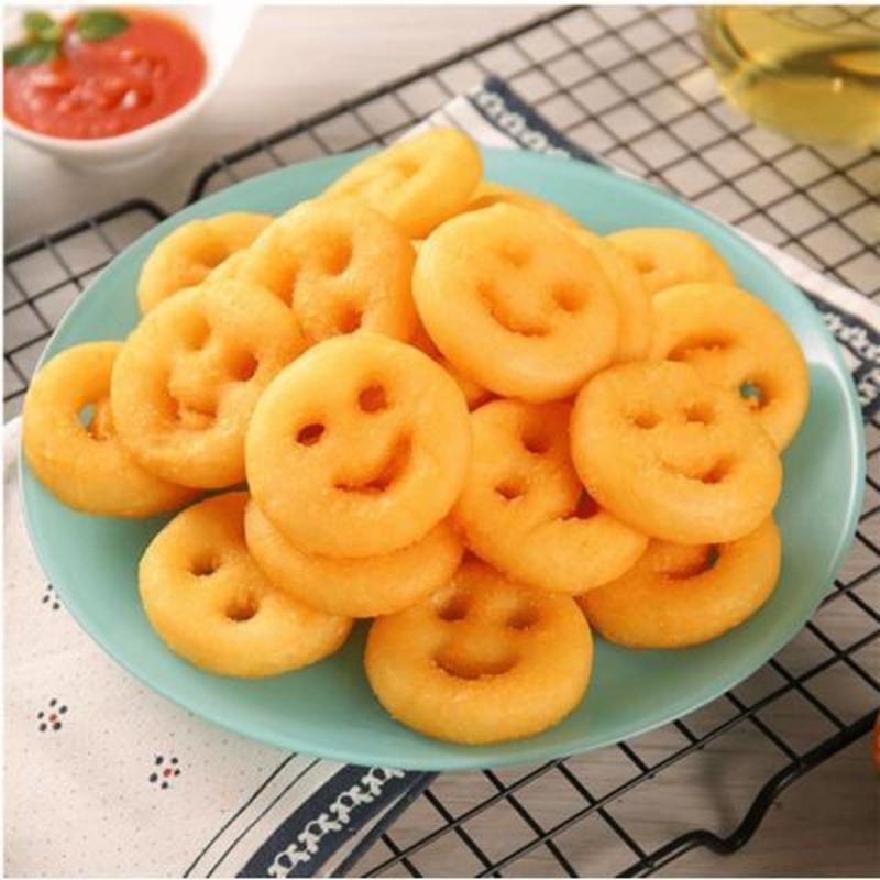 蓝顿旭美开心薯2kg原装笑脸开心薯饼土豆冷冻薯条油炸半成品小吃 默认