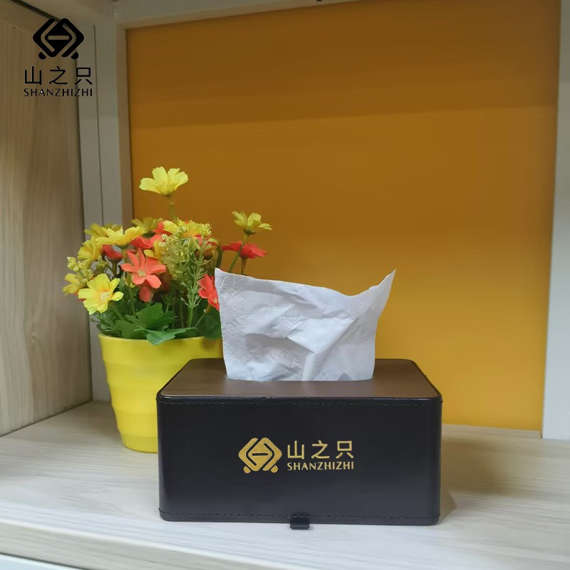 山之只 皮质纸巾盒 MZ1103-A 个高清大图