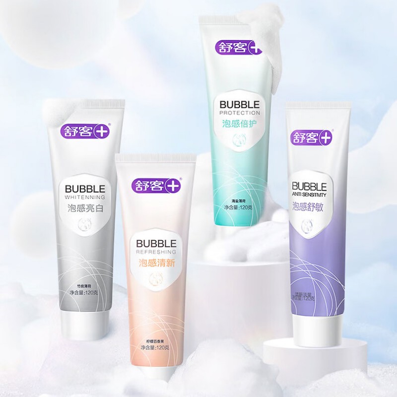 舒客泡感持久清新牙膏120克*3高清大图