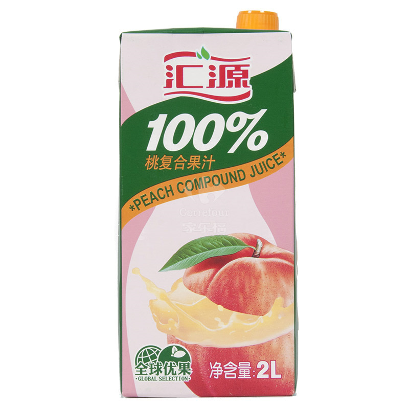 汇源100%桃汁2L
