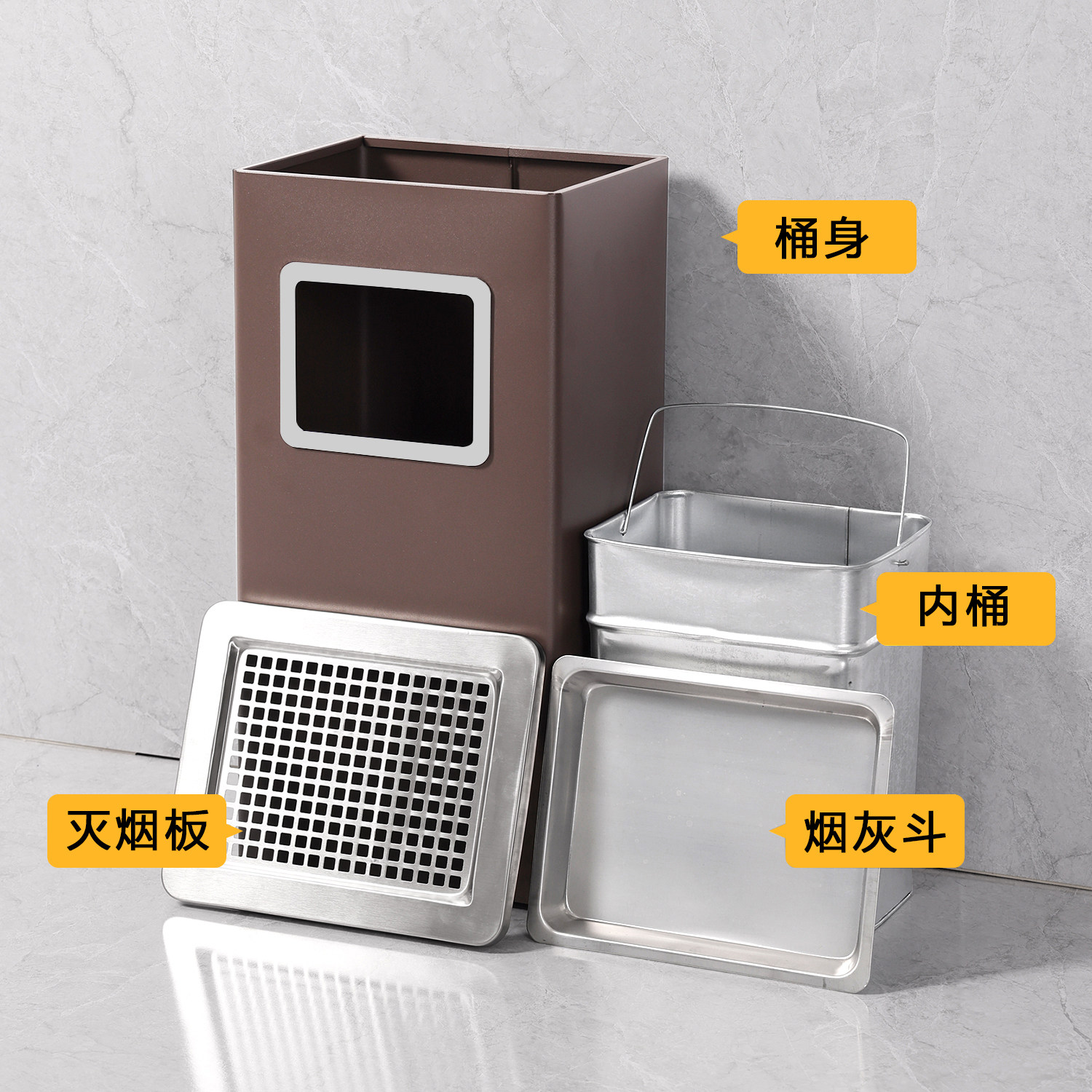 鋆珑 可灭烟垃圾桶 JLKMYO1 个高清大图