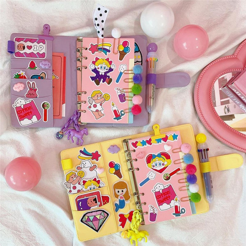 粉色少女爱心本 手账本套装