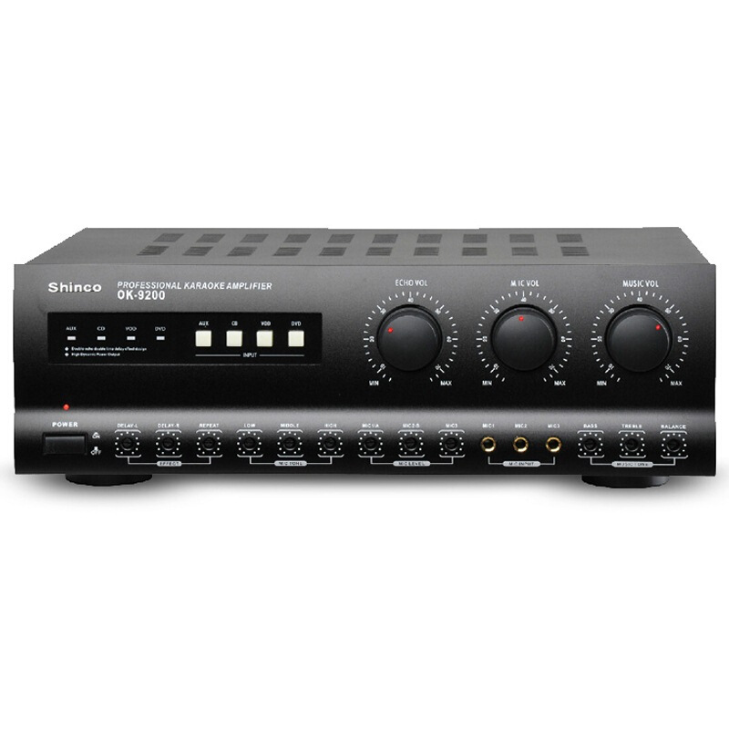 新科(Shinco) OK-9200 专业家庭影院KTV功放机 卡拉OK音响定阻功率放大器