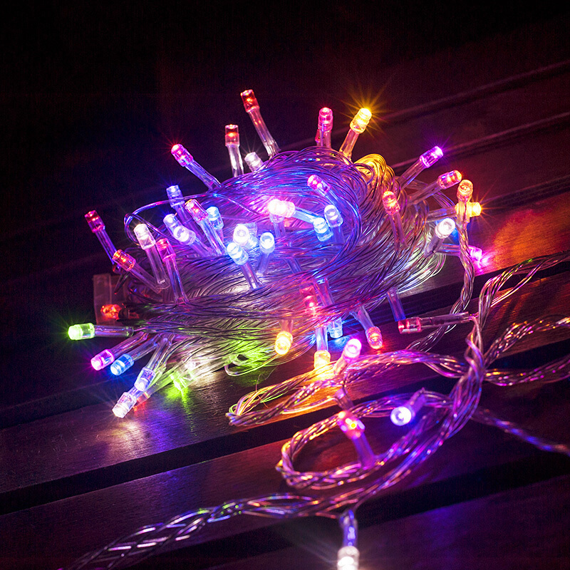 七彩阁创意LED圣诞树多彩闪烁智能定时可调节氛围装饰节庆用品高清大图