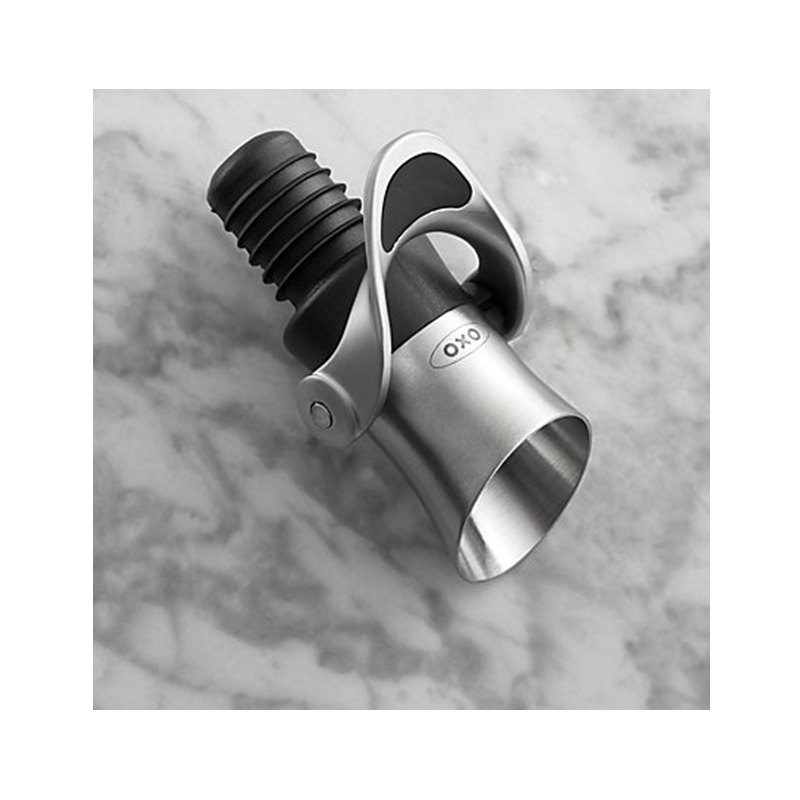 [精湛工艺]奥秀(OXO) 其他厨房小工具 不锈钢瓶塞 密封塞 红酒斟酒器 倒酒器 二合一