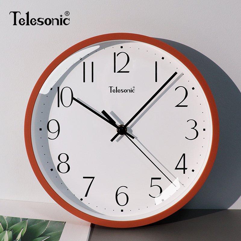天王星telesonic挂钟卧室石英钟现代餐厅客厅居家挂表创意简约时尚壁