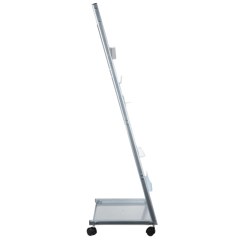 得力9308杂志架海量型 三层金属报刊杂志架书刊架 高1.27米(灰)高清大图