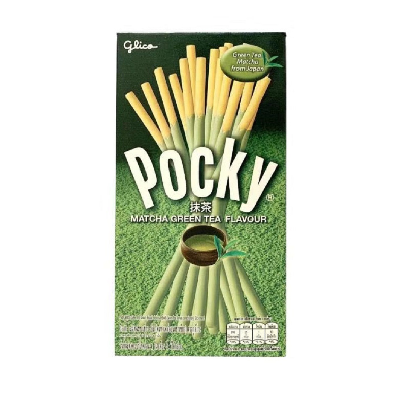 泰国进口格力高pocky抹茶味涂层饼干39g视频