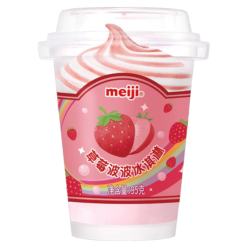 明治芭菲杯草莓波波冰淇淋95g