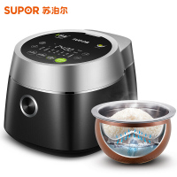 苏泊尔(SUPOR)电饭煲电饭锅3L IH电磁加热健康 钢化玻璃面板电饭煲 CFXB30HC37-80( 银黑色)