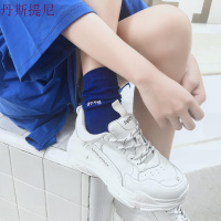ins网红袜子女韩国夏季中筒袜潮韩版学院风薄款长袜子百搭堆堆袜