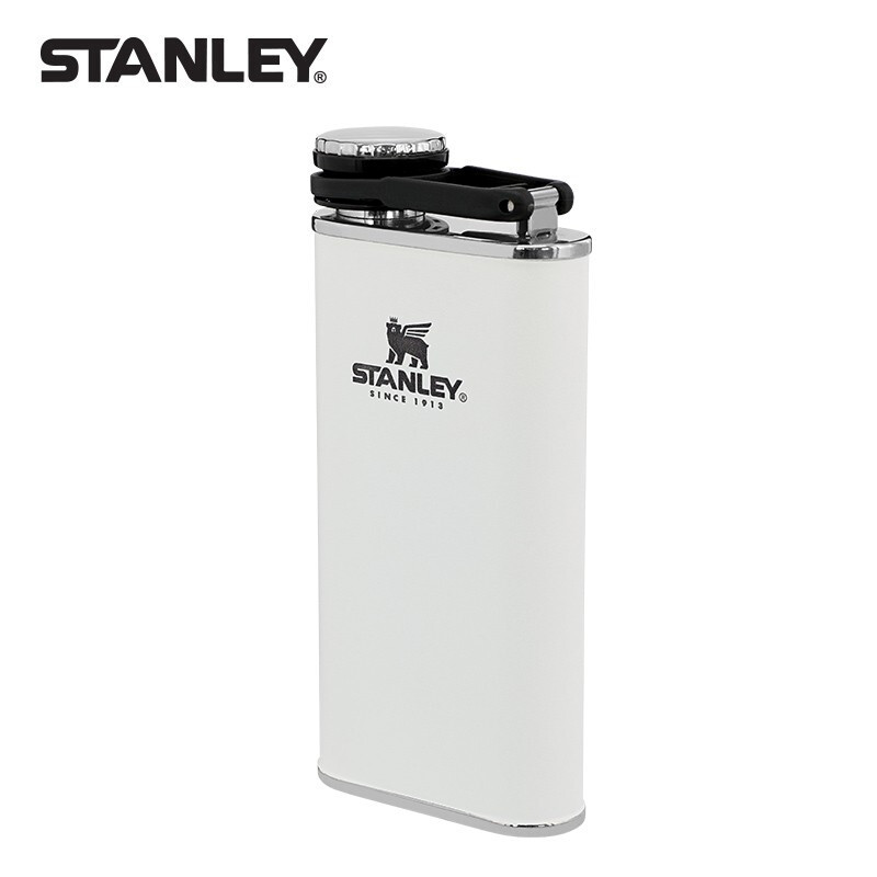 STANLEY史丹利304不锈钢酒壶小扁平酒瓶旅行户外便携随身经典白