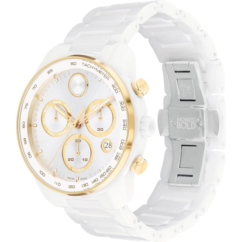 Movado/摩凡陀陶瓷金钢男表瑞士石英计时防水米商务休闲男士石英高清大图