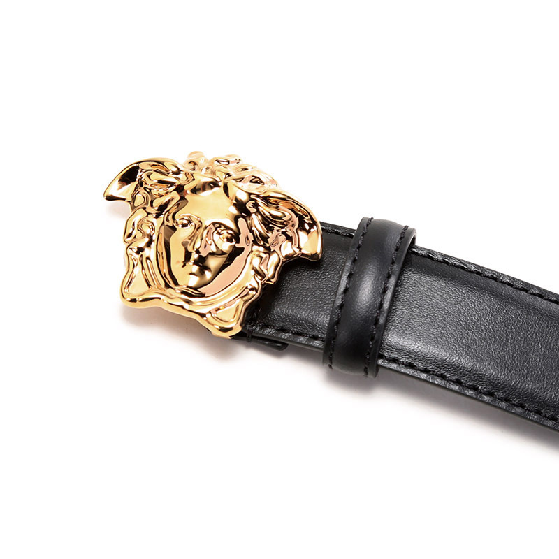 范思哲versace男士牛皮革lamedusa不可裁剪皮带腰带1001364dvtp1