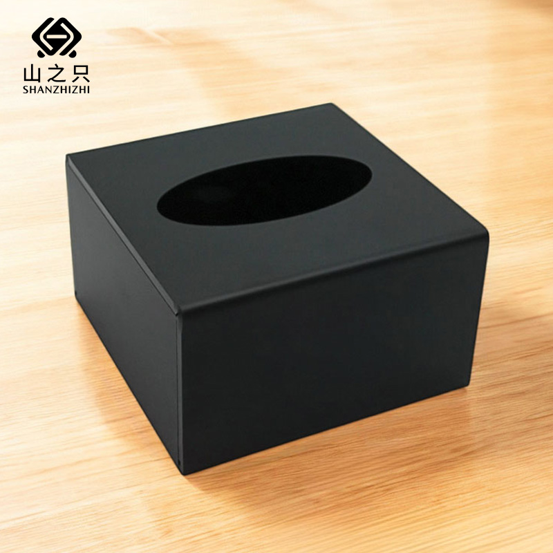 山之只 亚克力纸巾盒 11*11*7cm 个高清大图
