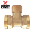 云型巨 铜三通 内外内 铜管件黄铜色管件 DN15 单位：个