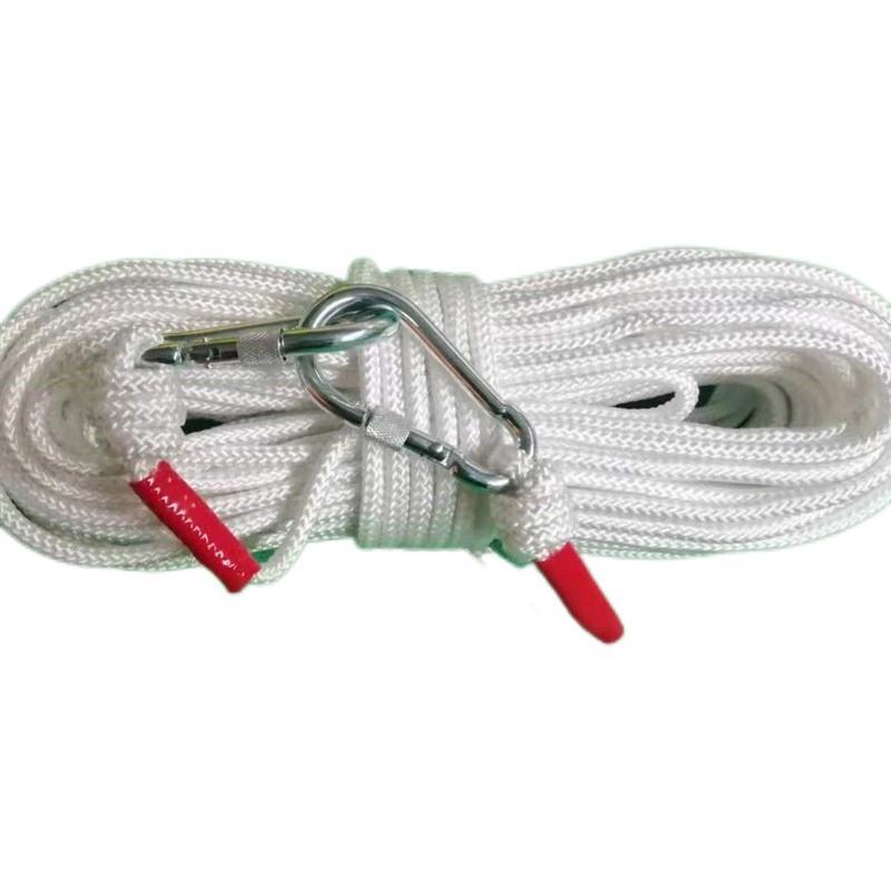 5米加钢丝双钩逃生绳钢丝芯家用消防安全绳保险救生应急绳缓降户外