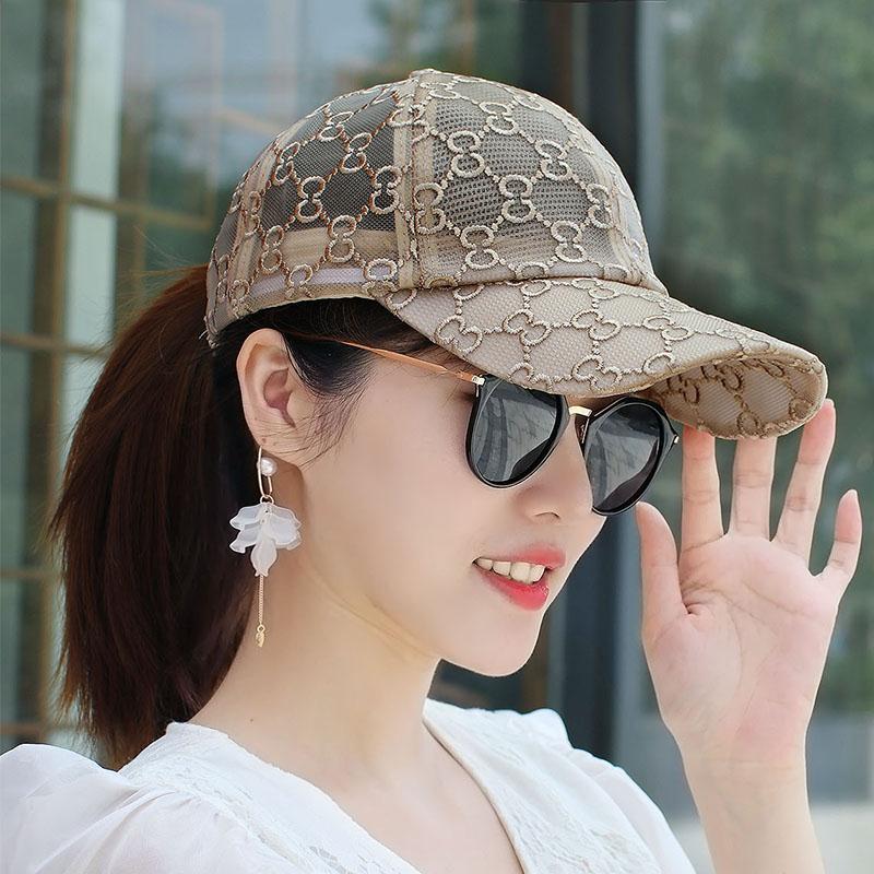 韩版棒球帽女夏季薄款网纱透气帽子户外出游遮阳帽时尚鸭舌帽