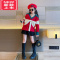 可莉允女童毛衣2022新款秋冬时髦洋气小女孩红色针织衫中大童保暖秋装潮