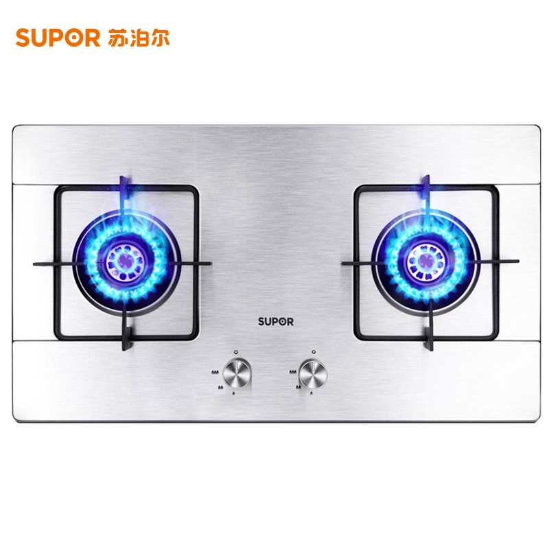苏泊尔(SUPOR) QS501S燃气灶 不锈钢双灶 台嵌两用 天然气灶 4.0KW大火力(天然气)