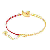 SWAROVSKI 施华洛世奇 红色天鹅手镯 Iconic Swan人造仿水晶手链女5465403 礼物女轻奢饰品