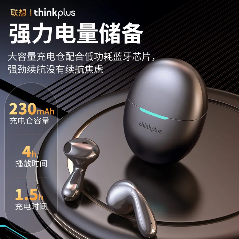 联想thinkplus真无线蓝牙耳机LP48 银色